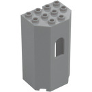 LEGO Grigio pietra medio Pannello 3 x 4 x 6 Turret Parete con Finestra (30246)