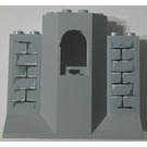 LEGO Medium Stone Gray Panel 3 x 8 x 6 with Window with Bricks Sticker (48490)
