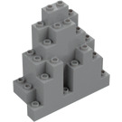 LEGO Mittleres Steingrau Paneel 3 x 8 x 7 Felsen Dreieckig (6083)