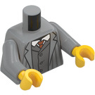 LEGO Gris Pierre Moyen Passager - Old Homme Minifigurine Torse (973 / 76382)