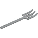 LEGO Medium Stone Gray Pitchfork with Soft Plastic and Flat Bottom (95345)