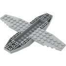 LEGO Gris pierre moyen Avion Bas 18 x 16 x 1 x 1 1/3 (35106)