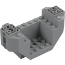 LEGO Střední kamenná šedá Letadlo Dno 4 x 12 x 4 s otvor (44665)