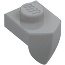 LEGO Gris piedra medio Placa 1 x 1 con Downwards Diente (15070)