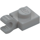 LEGO Medium steengrijs Plaat 1 x 1 met Horizontale Klem (Clip met platte voorkant) (6019)