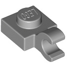 LEGO Medium Stone Gray Plate 1 x 1 with Horizontal Clip (Thick Open 'O' Clip) (52738 / 61252)