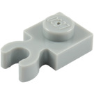 LEGO Medium Steengrijs Plaat 1 x 1 met Verticaal Klem (Dikke open 'O'-clip) (44860 / 60897)