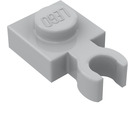 LEGO Gris pierre moyen assiette 1 x 1 avec Verticale Agrafe (Clip 'O' mince ouvert)