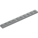 LEGO Střední kamenná šedá Deska 1 x 10 (4477)