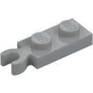 LEGO Mittleres Steingrau Platte 1 x 2 mit Clip (78256)