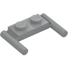 LEGO Grigio pietra medio Piastra 1 x 2 con Maniglie (Maniglie basse) (3839)