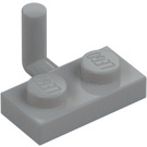 LEGO Střední kamenná šedá Deska 1 x 2 s Hák (5 mm horizontální rameno) (43876 / 88072)