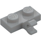 LEGO Gris Pierre Moyen assiette 1 x 2 avec Clip Horizontal (11476 / 65458)