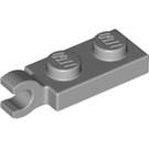 LEGO Medium Stone Gray Plate 1 x 2 with Horizontal Clip on End (42923 / 63868)