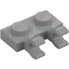 LEGO Medium steengrijs Plaat 1 x 2 met Horizontaal Clips (clips met platte voorkant) (60470)