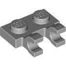 LEGO Gris pierre moyen assiette 1 x 2 avec Horizontal Clips (clips à front plat) (60470)