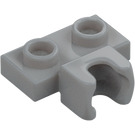 LEGO Medium Stone Gray Plate 1 x 2 with Middle Ball Joint Socket (14704)