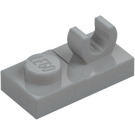 LEGO Mittleres Steingrau Platte 1 x 2 mit oben Clip ohne Lücke (44861)