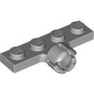 LEGO Medium Stone Gray Plate 1 x 4 with Ball Joint Socket (Short with 4 Slots) (3183)
