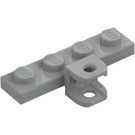 LEGO Medium steengrijs Plaat 1 x 4 met Kogelgewrichtkoker met borden (49422 / 98263)