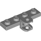 LEGO Mittleres Steingrau Platte 1 x 4 mit Kugelgelenkpfanne mit Platten (49422 / 98263)
