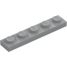 LEGO Keskitumma kivenharmaa Levy 1 x 5 (78329)