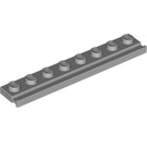 LEGO Medium Stone Gray Plate 1 x 8 with Door Rail (4510)