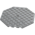 LEGO Gris Pierre Moyen assiette 10 x 10 Octagonal avec Trou (89523)