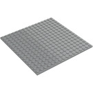 LEGO Mittleres Steingrau Platte 16 x 16 mit Rippen an der Unterseite (91405)