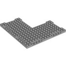 LEGO Medium Stone Gray Plate 16 x 16 x 0.7 Corner with Cutout (2612)