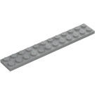 LEGO Keskitumma kivenharmaa Levy 2 x 12 (2445)