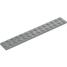 LEGO Medium Stone Gray Plate 2 x 14 (91988)