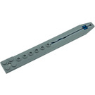 LEGO Medium Stone Gray Plate 2 x 16 Rotor Blade with Axle Hole with Black Line, Blue Elements (left) Sticker (62743)