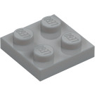 LEGO Medium Stone Gray Plate 2 x 2 (3022)