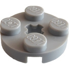 LEGO Medium Stone Gray Plate 2 x 2 Round with Axle Hole (4032)