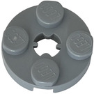 LEGO Medium Stone Gray Plate 2 x 2 Round with Axle Hole (with 'X' Axle Hole) (4032)