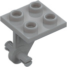 LEGO Medium steingrå Plate 2 x 2 Tynn med Dual Hjul Holder med forsterkning (65361)