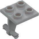 LEGO Medium Stone Gray Plate 2 x 2 Thin with Dual Wheels Holder with Solid Pins (4870)