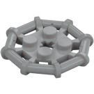 LEGO Medium steengrijs Plaat 2 x 2 met Staaf Kader Octagonal (ronde noppen) (75937)