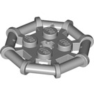 LEGO Gris pierre moyen assiette 2 x 2 avec Barre Cadre Octagonal (Clous ronds) (75937)