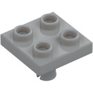 LEGO Medium steengrijs Plaat 2 x 2 met Onderkant Pin (Geen gaten) (2476 / 48241)