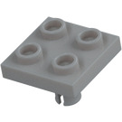 LEGO Medium Stone Gray Plate 2 x 2 with Bottom Pin (No Holes) (2476 / 48241)