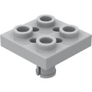 LEGO Mittleres Steingrau Platte 2 x 2 mit Unterseite Stift (Kleine Löcher in der Platte) (2476)