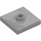 LEGO Medium steengrijs Plaat 2 x 2 met groef en 1 Midden Nop (23893 / 87580)