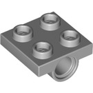 LEGO Medium Stone Gray Plate 2 x 2 with Hole without Underneath Cross Support (2444)