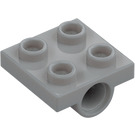 LEGO Mittleres Steingrau Platte 2 x 2 mit Löcher (2817)