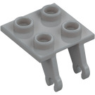 LEGO Mittleres Steingrau Platte 2 x 2 mit Rad Halter (2415 / 66199)