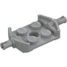 LEGO Medium Stone Gray Plate 2 x 2 with Wide Wheel Holders (Non-Reinforced Bottom) (6157)