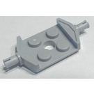 LEGO Medium Stone Gray Plate 2 x 2 with Wide Wheel Holders (Reinforced Bottom) (11002 / 39767)