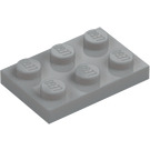 LEGO Gris Pierre Moyen assiette 2 x 3 (3021)